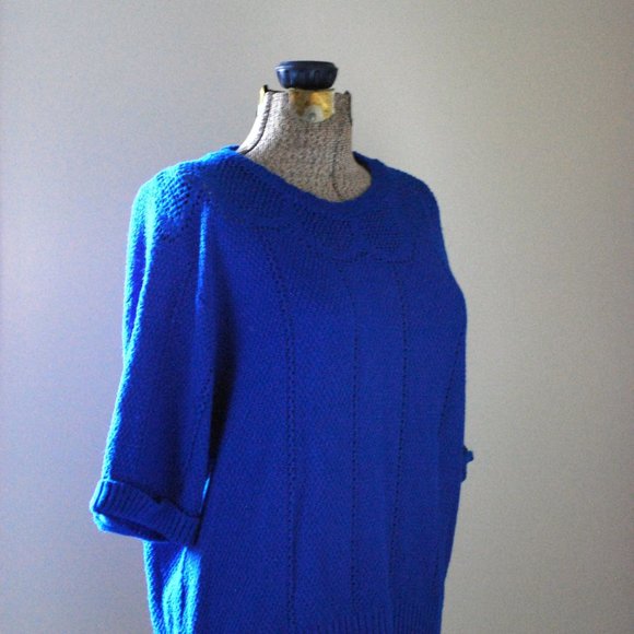 Oversized electric blue sweater (M/L) - Picture 4 of 6